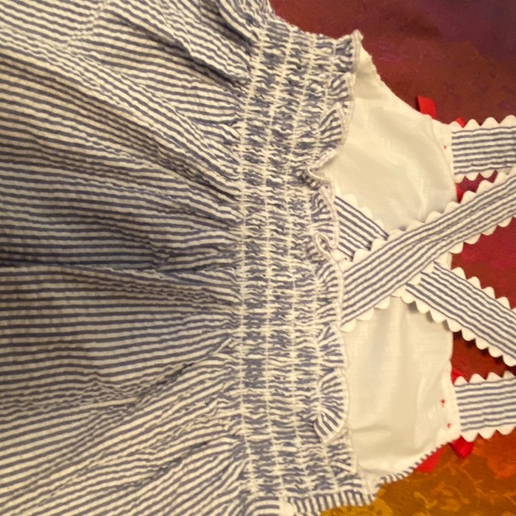 Seersucker 18-24 month Dress bloomers-Blue and White Striped Dress 3 for $20 EUC - Picture 3 of 4